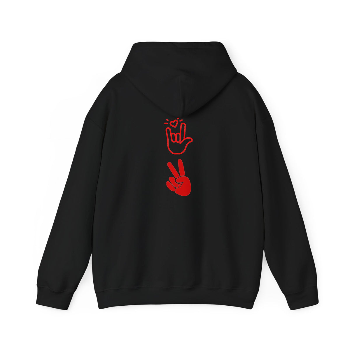 Unisex Heavy Blend™ Hooded Sweatshirt, love and peace shirt