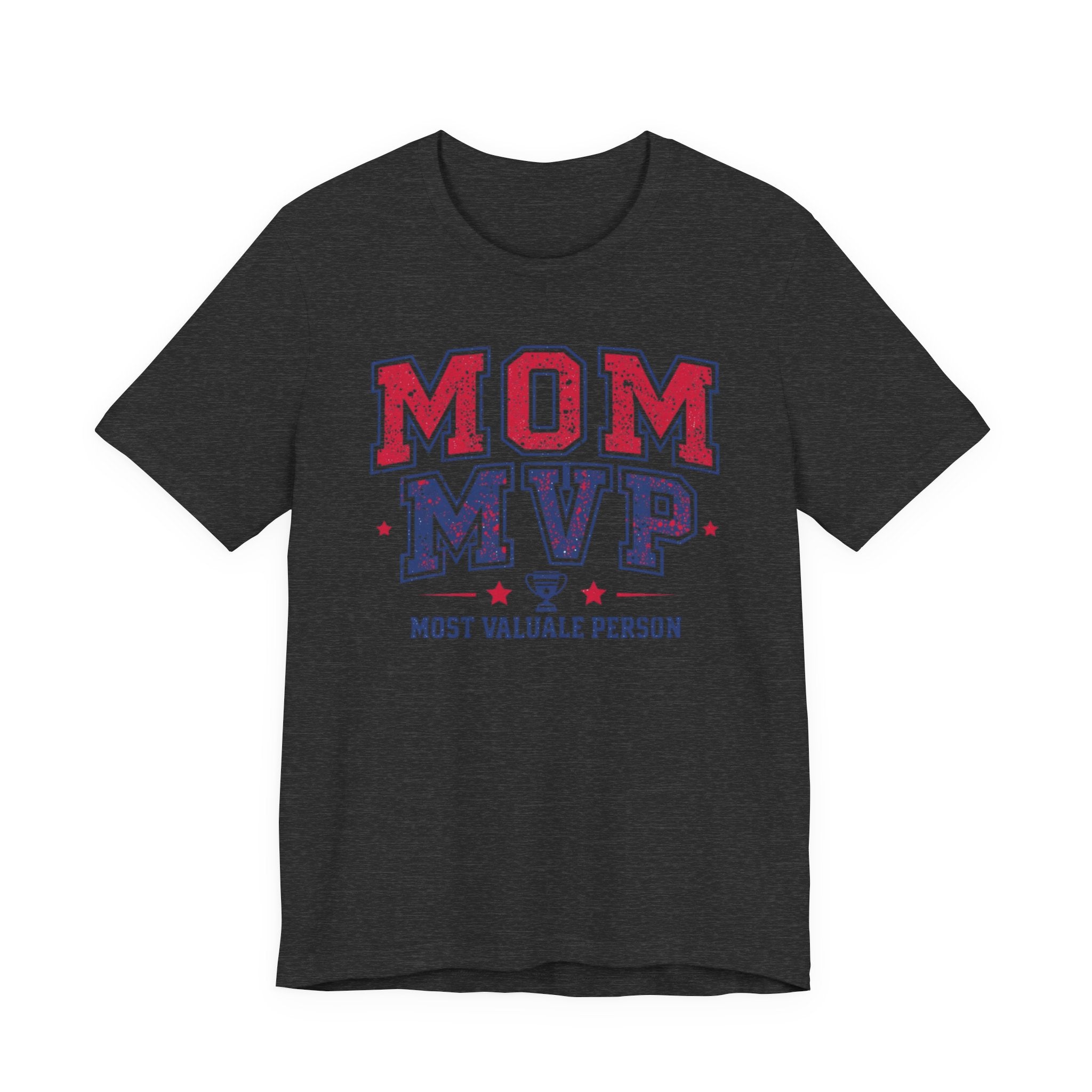 Unisex Jersey Short Sleeve Tee, Mother’s Day Mom MVP Shirt, Most Valuable Mom T-Shirt, Sports Mom Gift, Baseball Football Mom Tee, Athletic Varsity Style Shirt