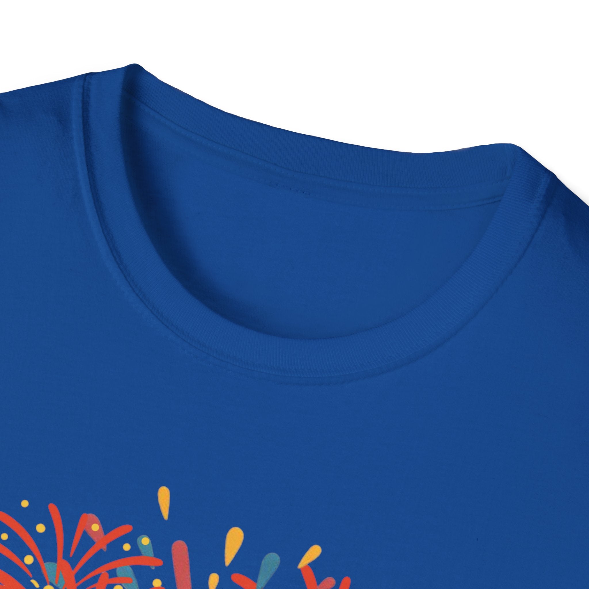 Unisex Softstyle T-Shirt, Funny American Eagle Sunglasses Shirt, Fourth of July Fireworks Tee, USA Pride Patriotic T-Shirt