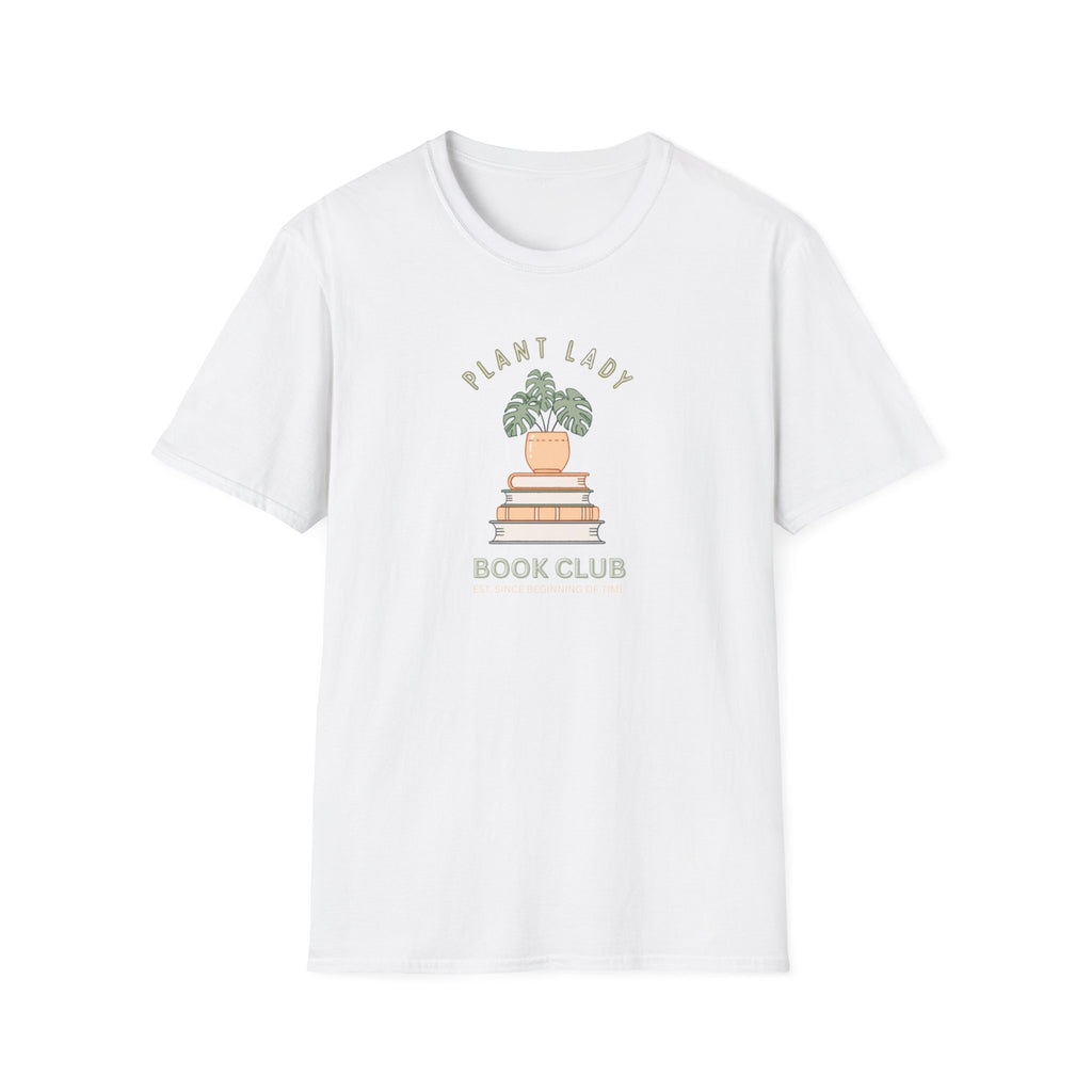 Unisex Softstyle T-Shirt,Plant Lady Book Club Shirt, Plant Mom Reader Tee, Book Lover Plant Shirt, Monstera Bookish Gift, Funny Plant Lady Tee