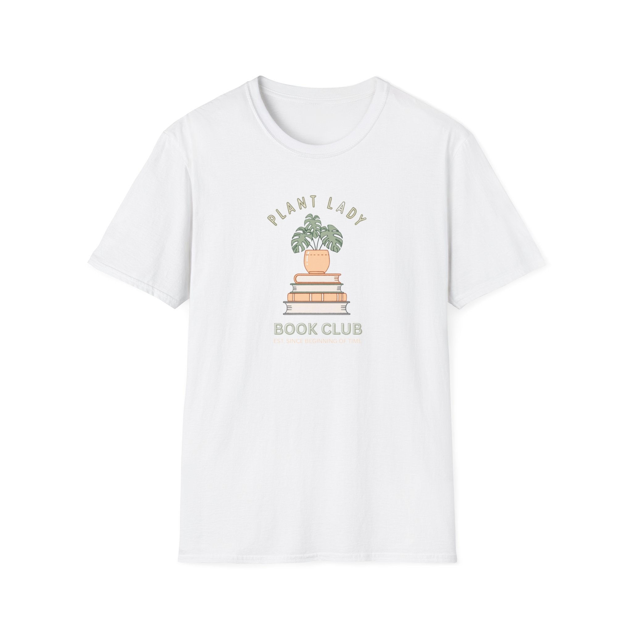 Unisex Softstyle T-Shirt,Plant Lady Book Club Shirt, Plant Mom Reader Tee, Book Lover Plant Shirt, Monstera Bookish Gift, Funny Plant Lady Tee
