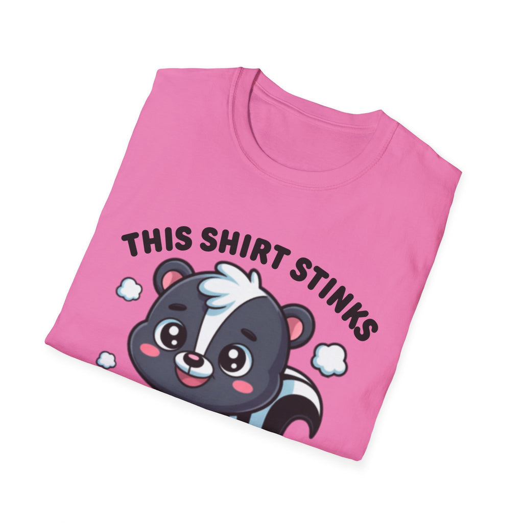 Unisex Softstyle T-Shirt, skunk shirt this shirt stinks