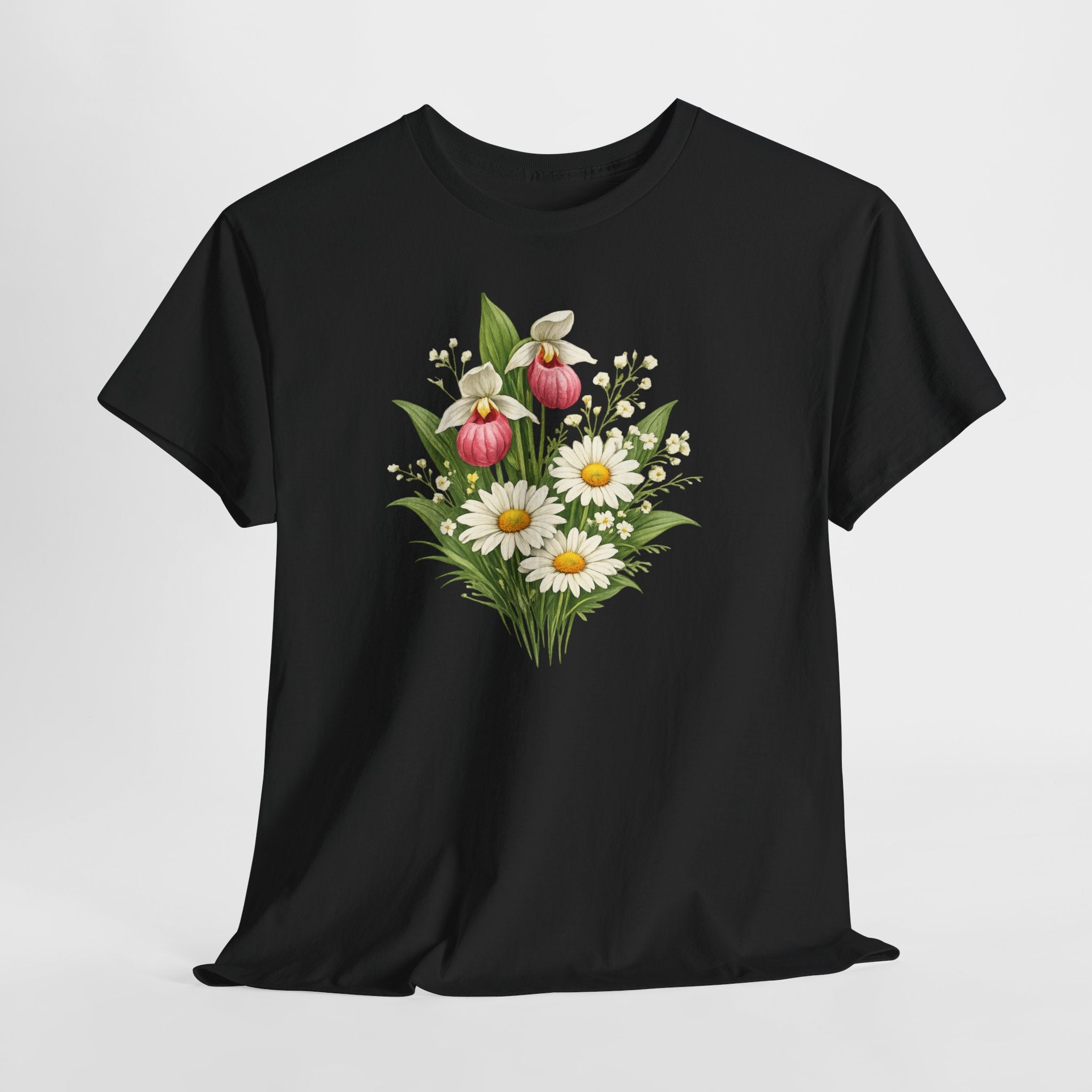 Unisex Heavy Cotton Tee, spring floral