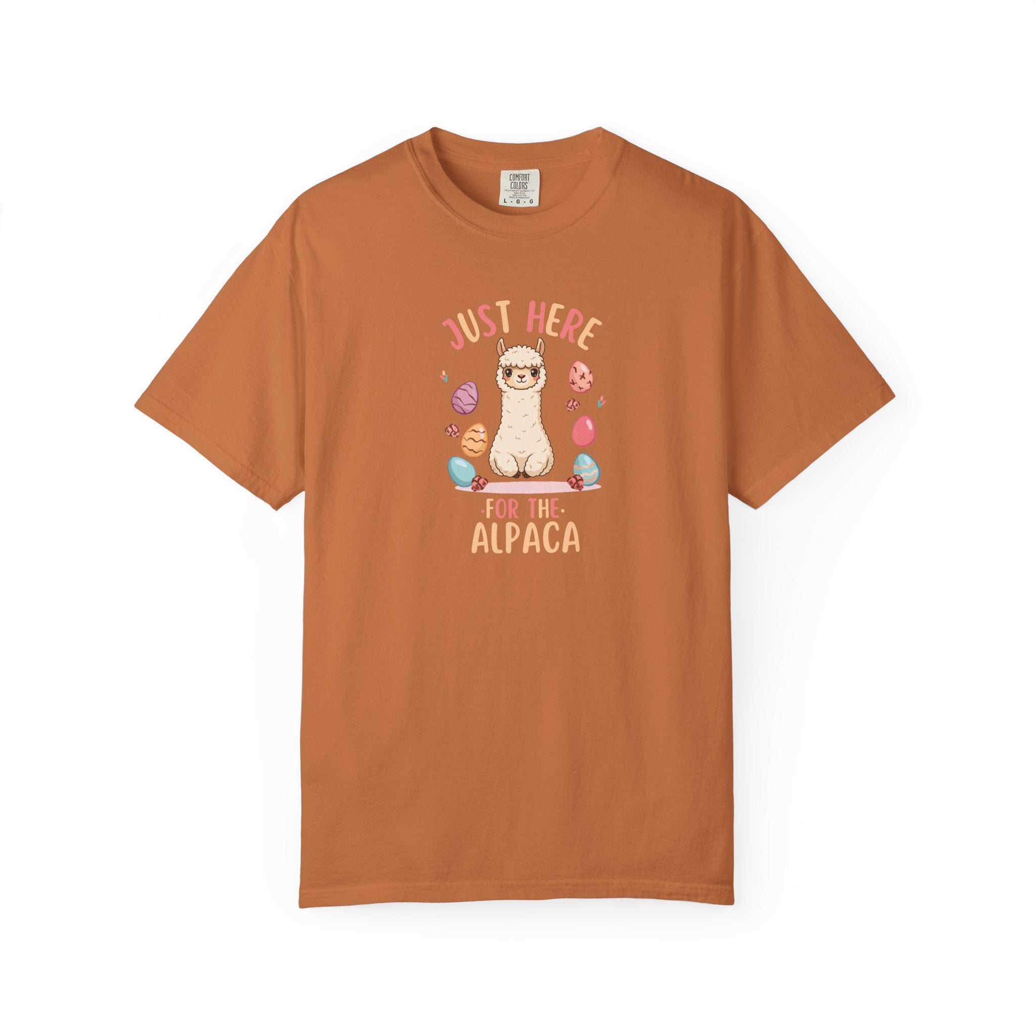 Unisex Garment-Dyed T-shirt, here for the alpaca