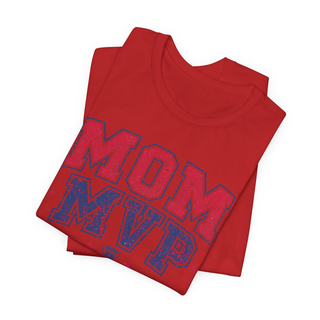 Unisex Jersey Short Sleeve Tee, Mother’s Day Mom MVP Shirt, Most Valuable Mom T-Shirt, Sports Mom Gift, Baseball Football Mom Tee, Athletic Varsity Style Shirt