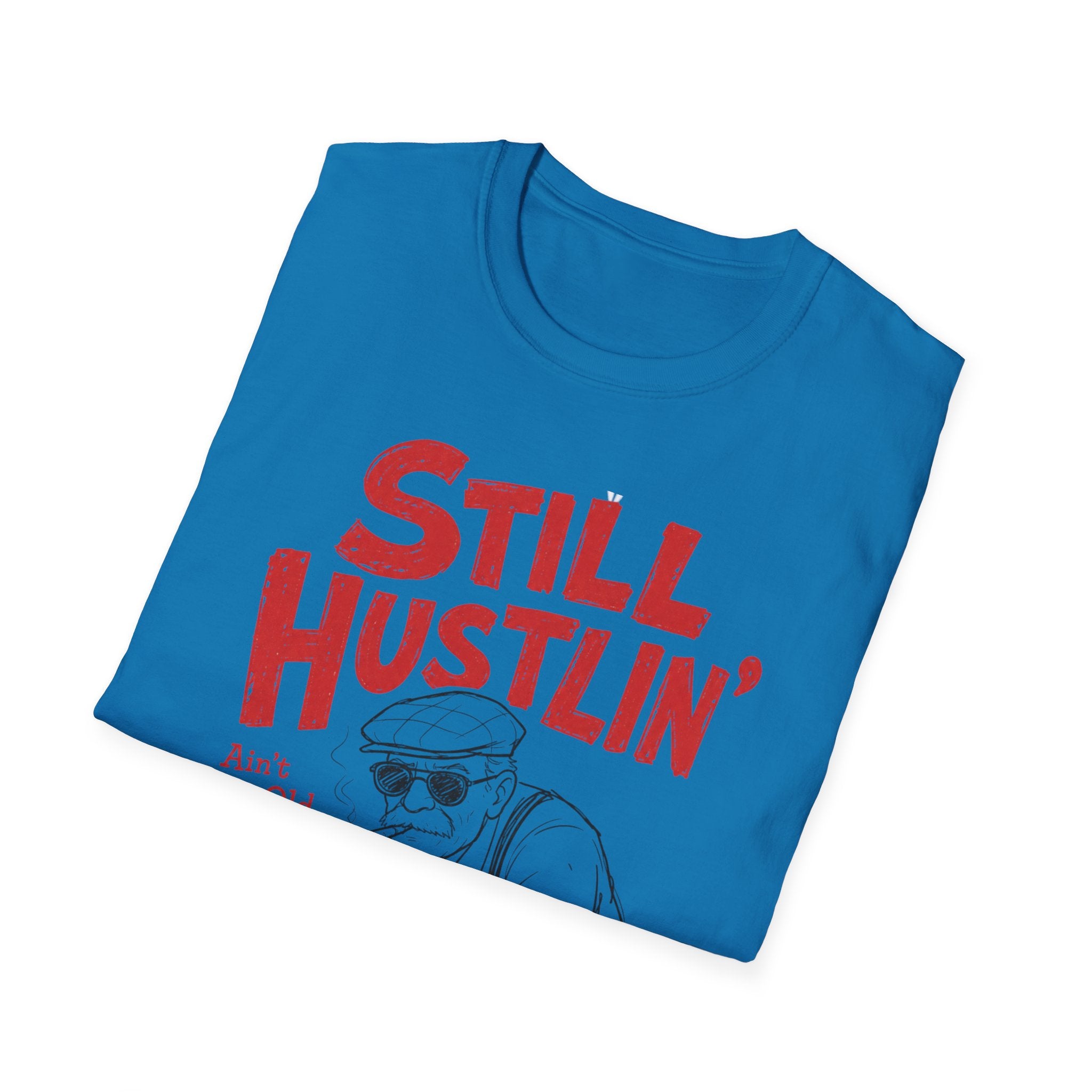 Unisex Softstyle T-Shirt, pool player still hustling