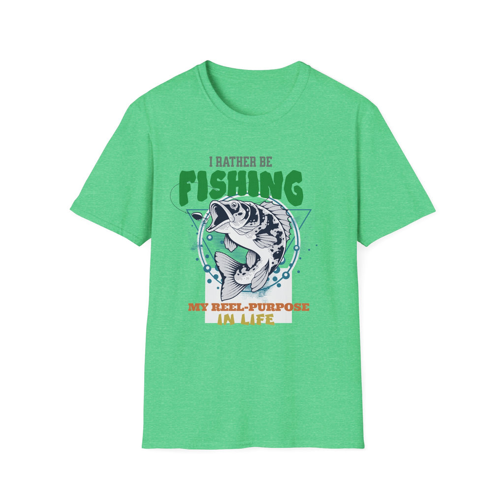 Unisex Softstyle T-Shirt, I Rather be  Fishing Shirt