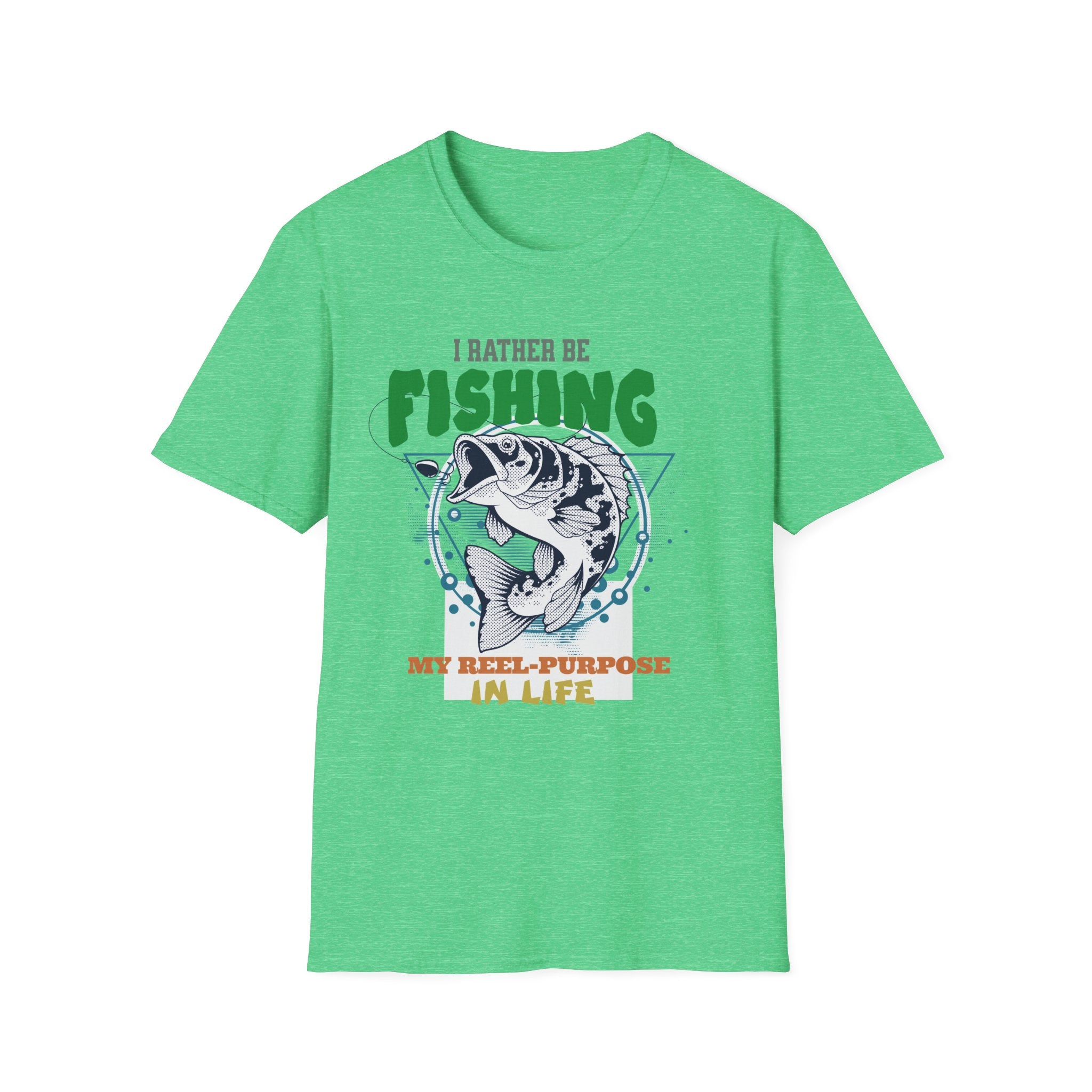 Unisex Softstyle T-Shirt, I Rather be  Fishing Shirt