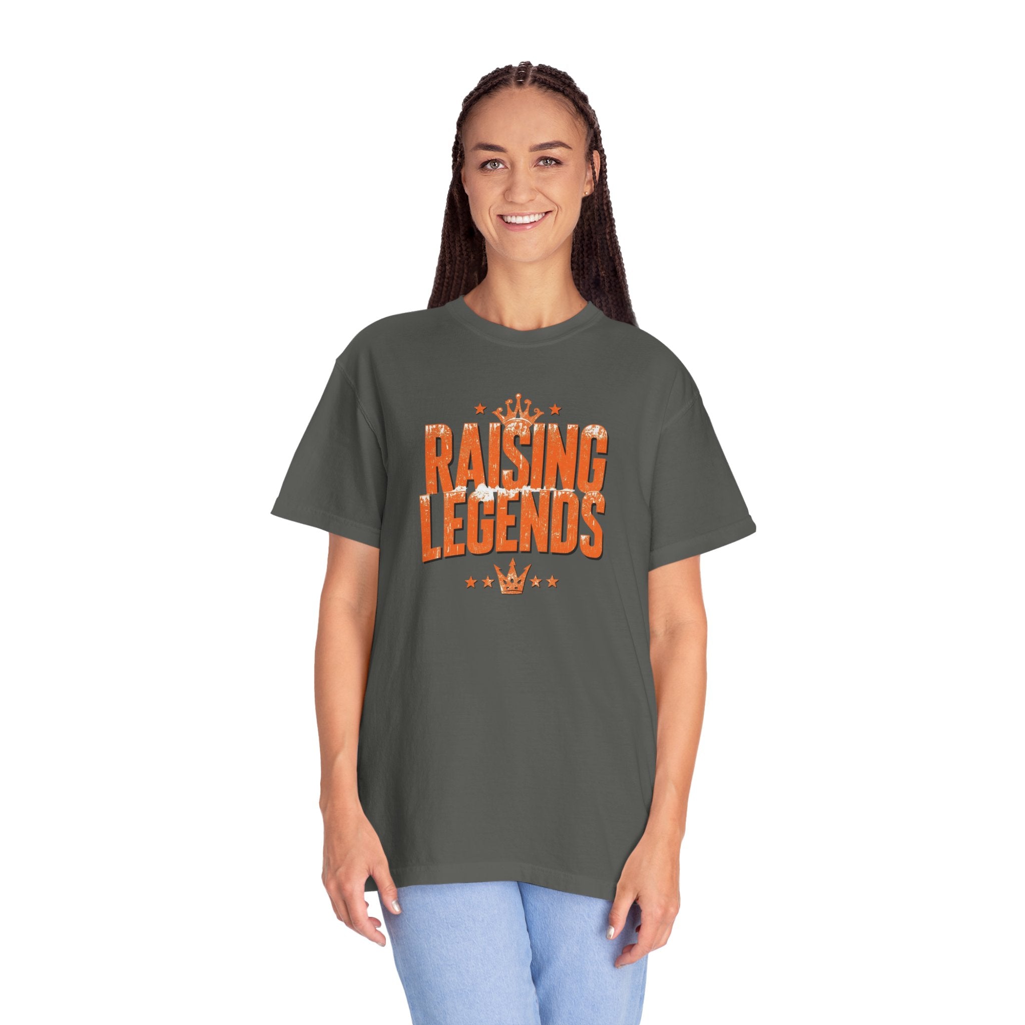 Unisex Garment-Dyed T-shirt, Raising Legends Mom Shirt, Boy Mom Shirt, Strong Mom Gift