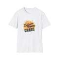 Unisex Softstyle T-Shirt, Caffeine and Chaos Shirt, Coffee Mom Tee, Funny Mom Life Shirt