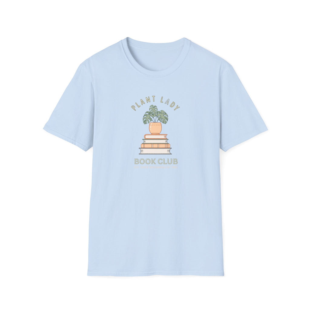 Unisex Softstyle T-Shirt,Plant Lady Book Club Shirt, Plant Mom Reader Tee, Book Lover Plant Shirt, Monstera Bookish Gift, Funny Plant Lady Tee