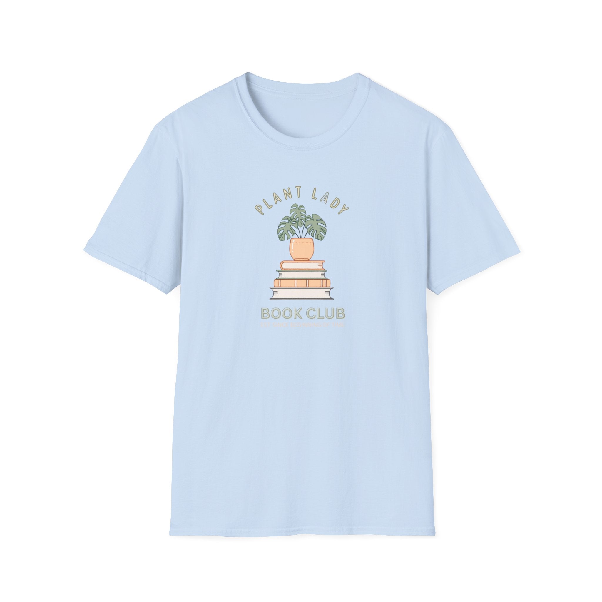 Unisex Softstyle T-Shirt,Plant Lady Book Club Shirt, Plant Mom Reader Tee, Book Lover Plant Shirt, Monstera Bookish Gift, Funny Plant Lady Tee