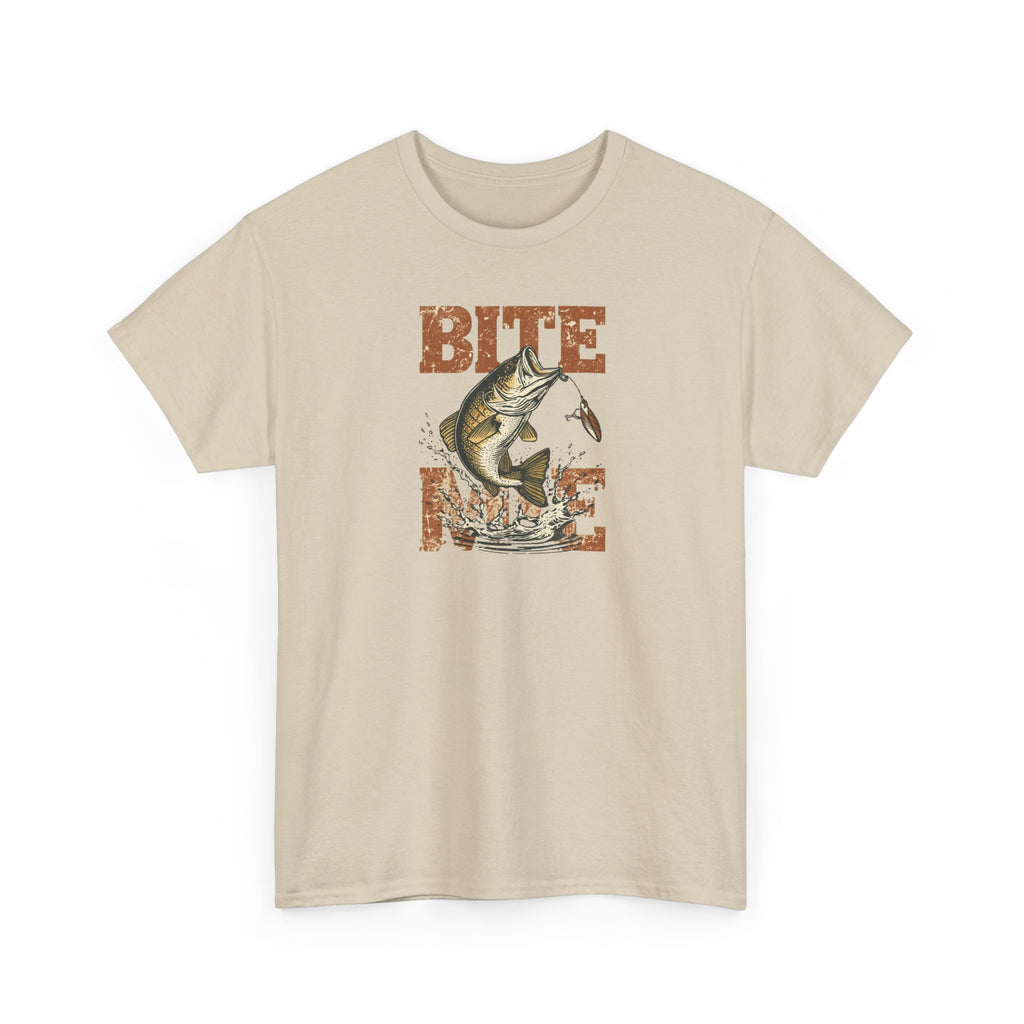 Unisex Heavy Cotton Tee, bass fishing, bite me shirt