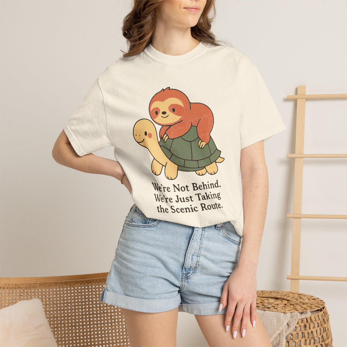 Unisex Garment-Dyed T-shirt, sloth and turtle