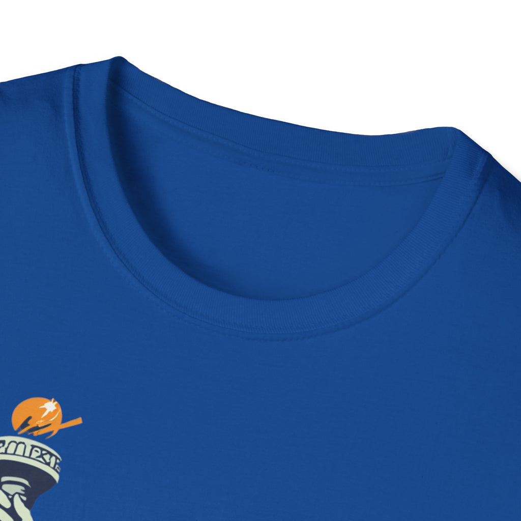 Unisex Softstyle T-Shirt,Happy Independence Day Statue of Liberty Shirt, Patriotic USA Tee, Minimal July 4th Shirt