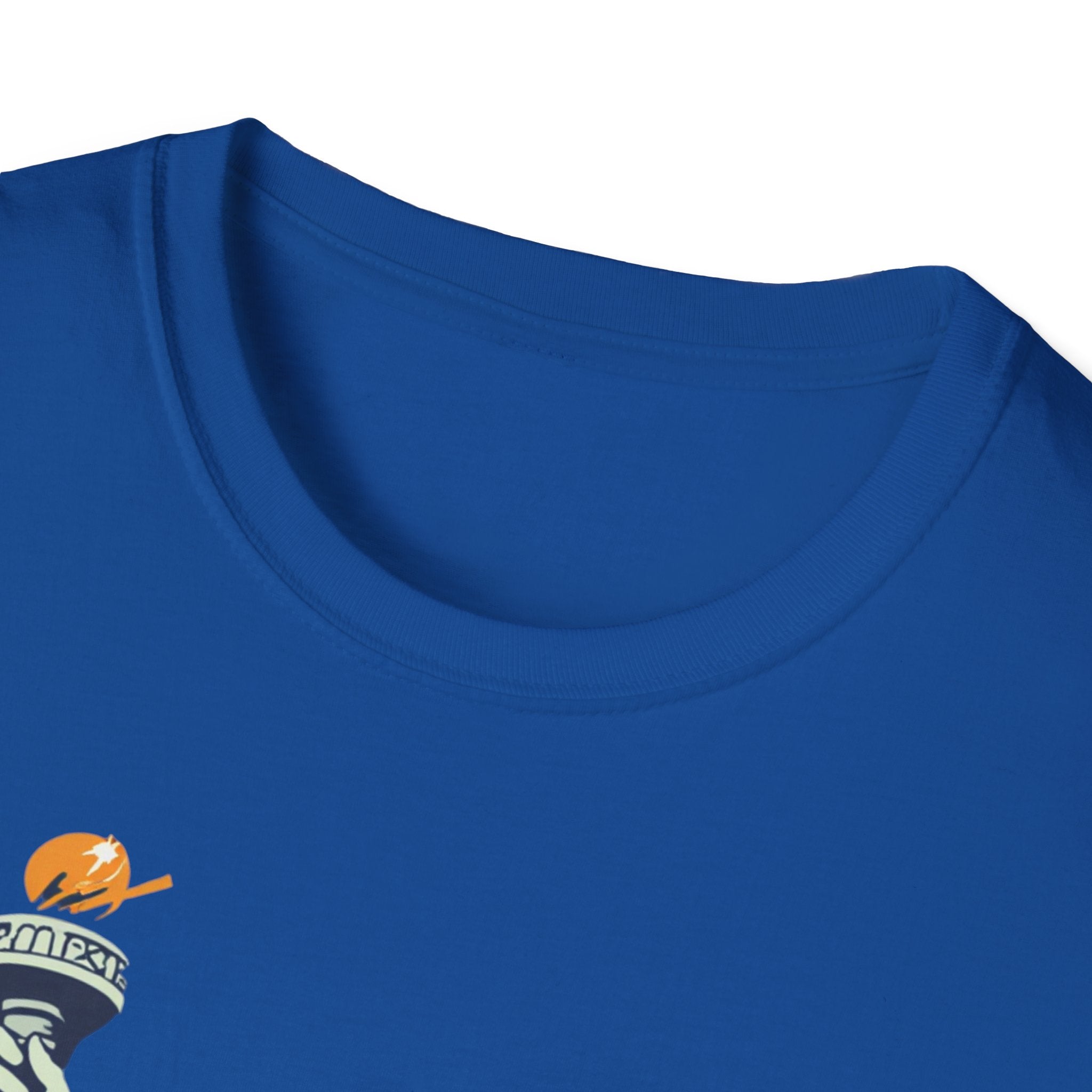 Unisex Softstyle T-Shirt,Happy Independence Day Statue of Liberty Shirt, Patriotic USA Tee, Minimal July 4th Shirt