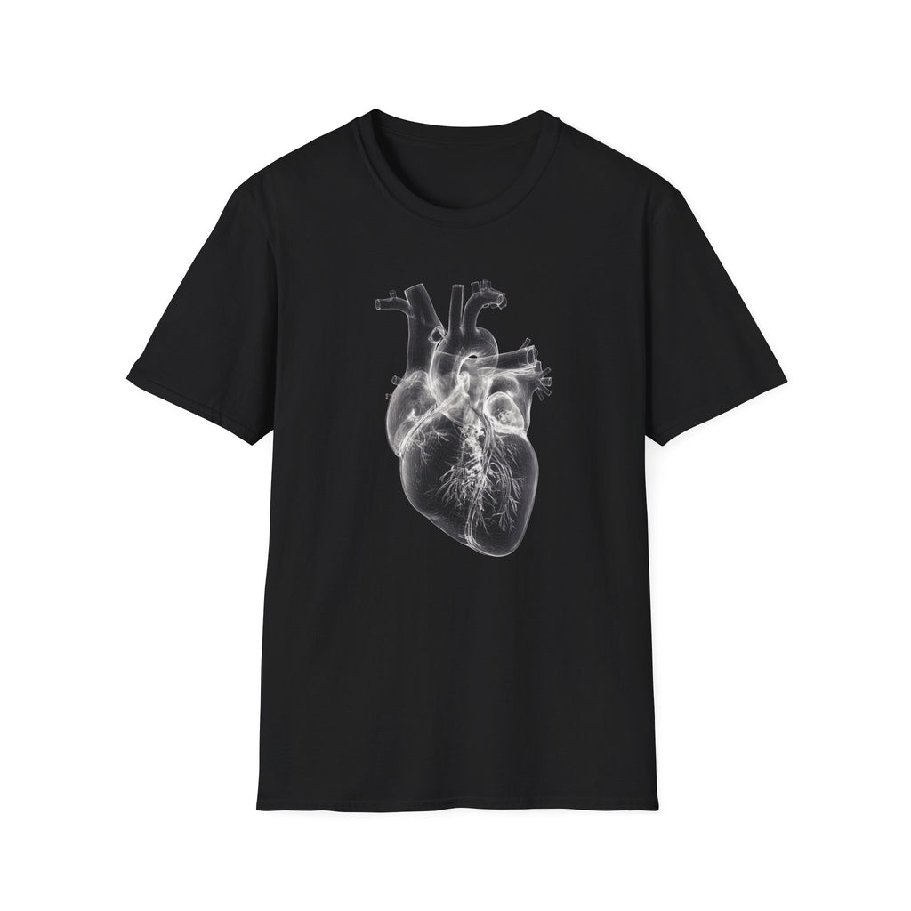 Unisex Softstyle T-Shirt, X-Ray  Realistic Heart