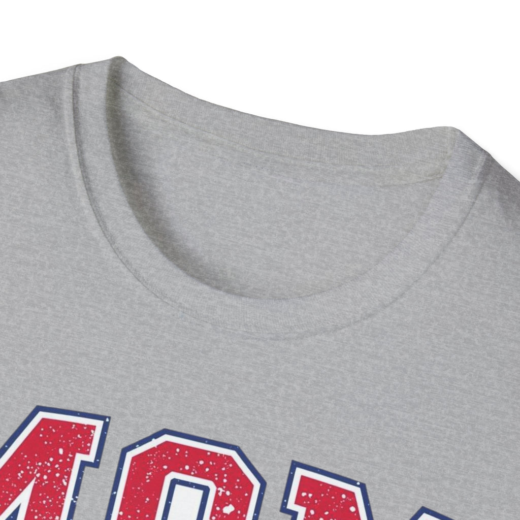 Unisex Softstyle T-Shirt, Mother’s Day Mom MVP Shirt, Most Valuable Mom T-Shirt, Sports Mom Gift, Baseball Football Mom Tee, Athletic Varsity Style Shirt