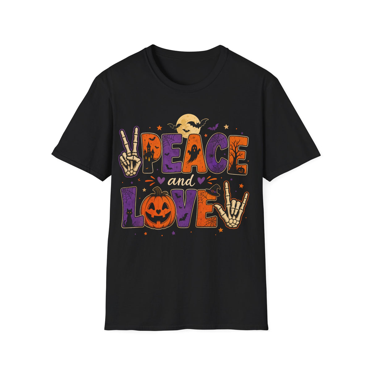 Unisex Softstyle T-Shirt, peace and love shirt