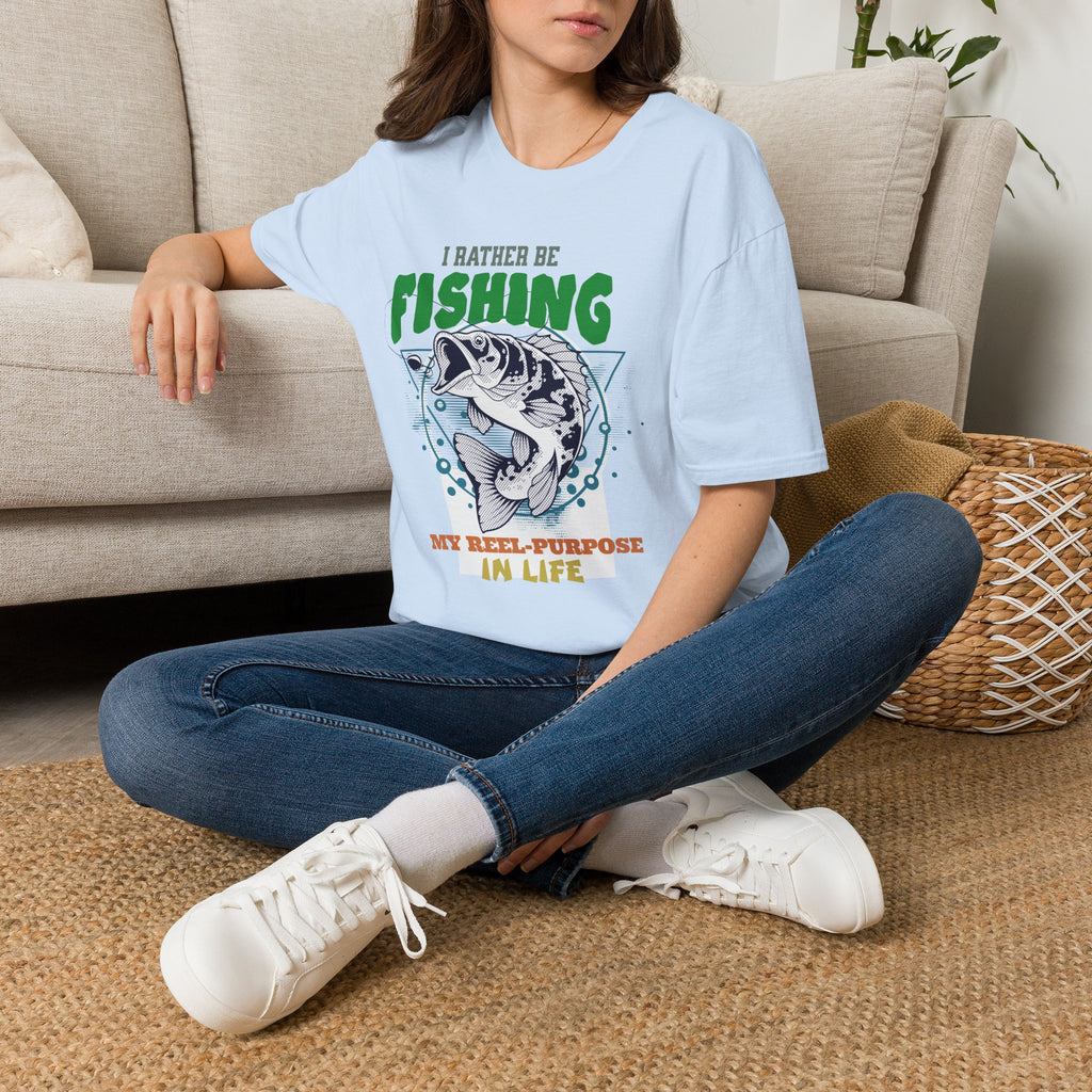 Unisex Softstyle T-Shirt, I Rather be  Fishing Shirt