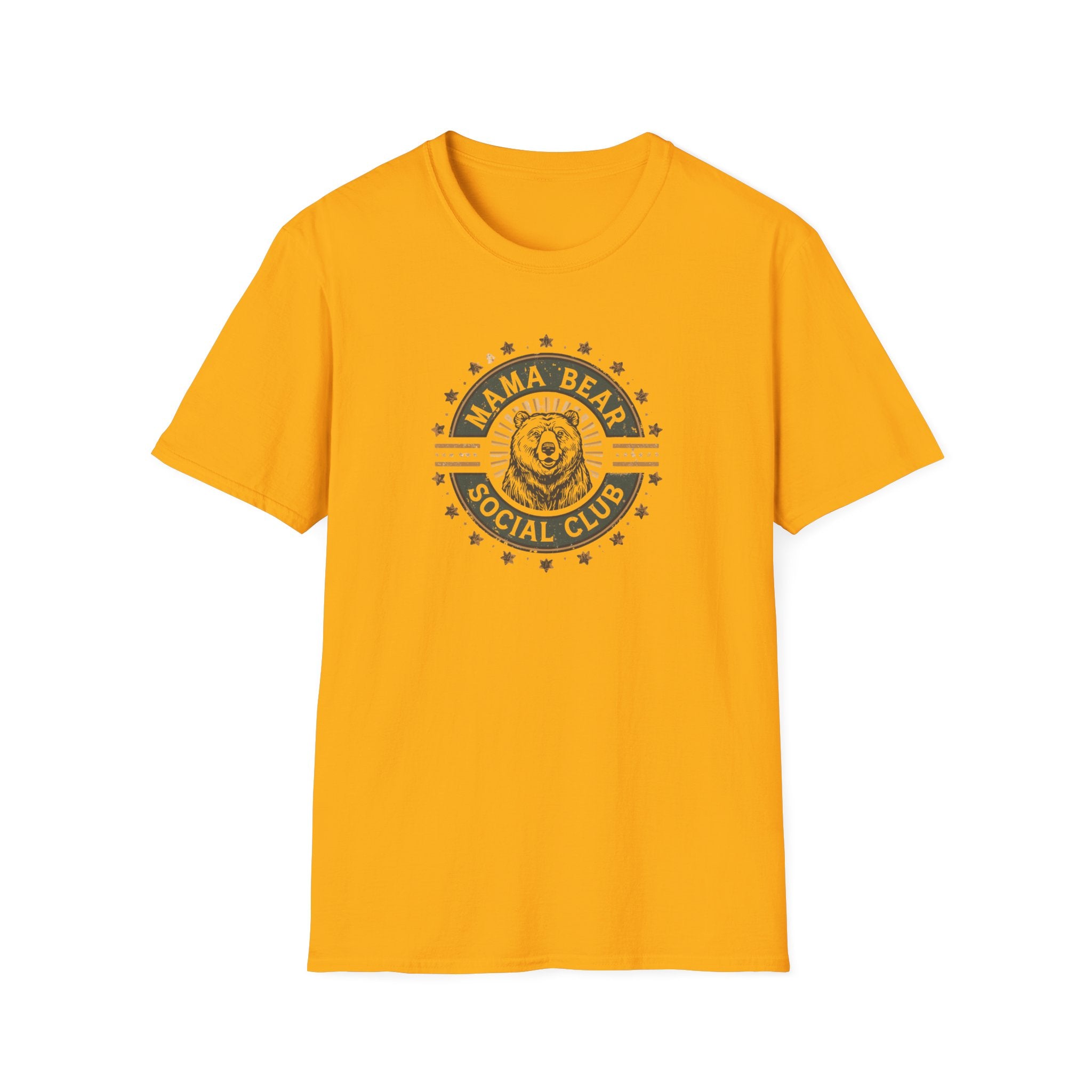 Unisex Softstyle T-Shirt, Mama Bear Shirt, Mother’s Day Gift, Mama Bear Social Club Tee, Cute Mom Shirt, Gift for Mom, Trendy Mom Graphic Tee
