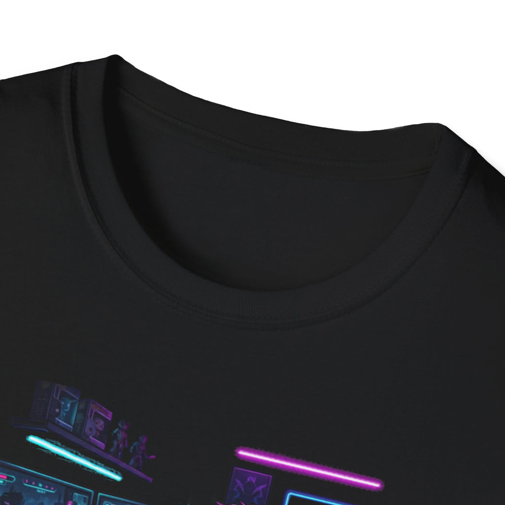 Unisex Softstyle T-Shirt, Forgive Me For I Have Sinned Gamer Shirt, One More Game Tee, Funny Gaming T-Shirt, Gamer Gift Idea, Neon Gaming Shirt