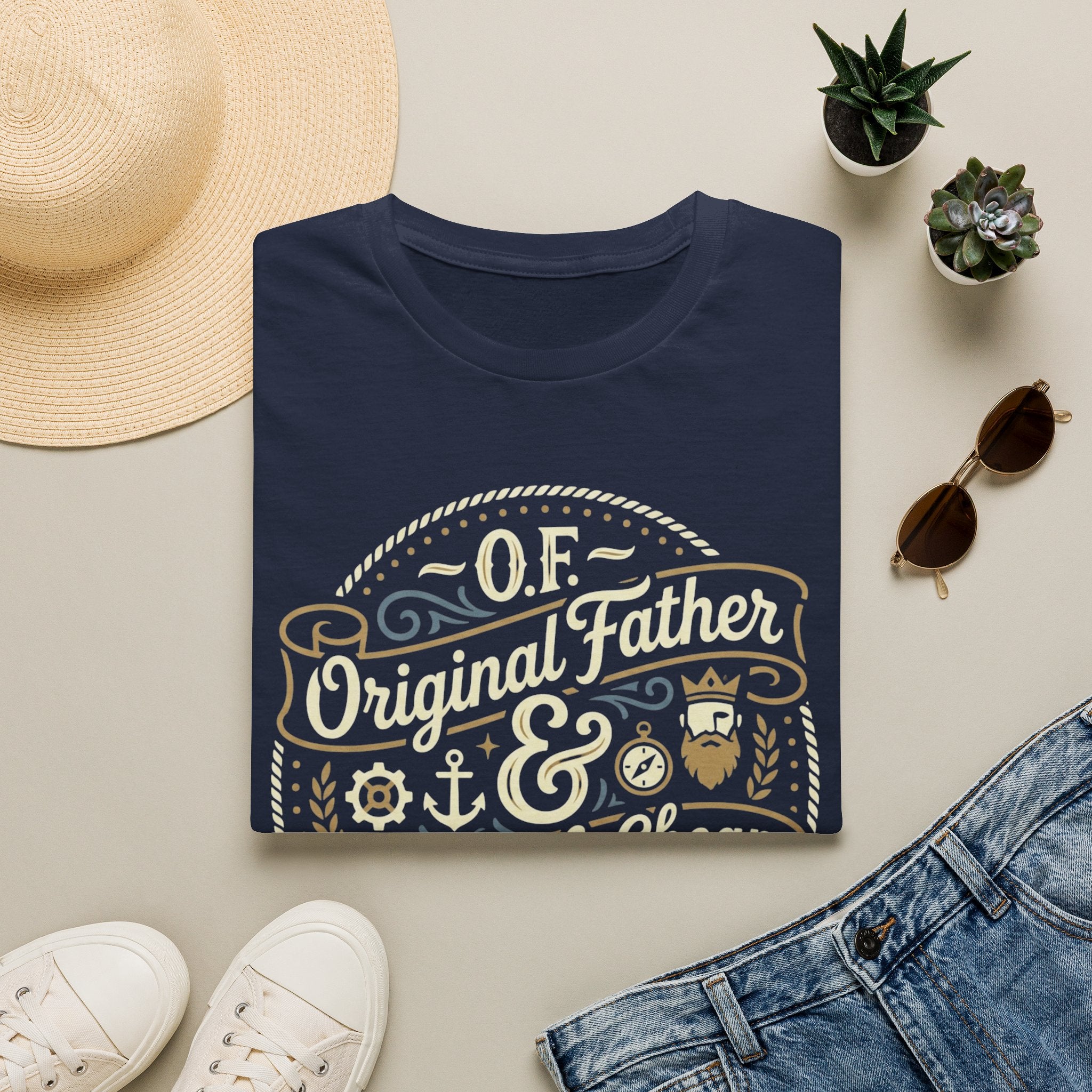 Unisex Softstyle T-Shirt, Original Father O.F. Funny Sarcastic Father's Day Shirt