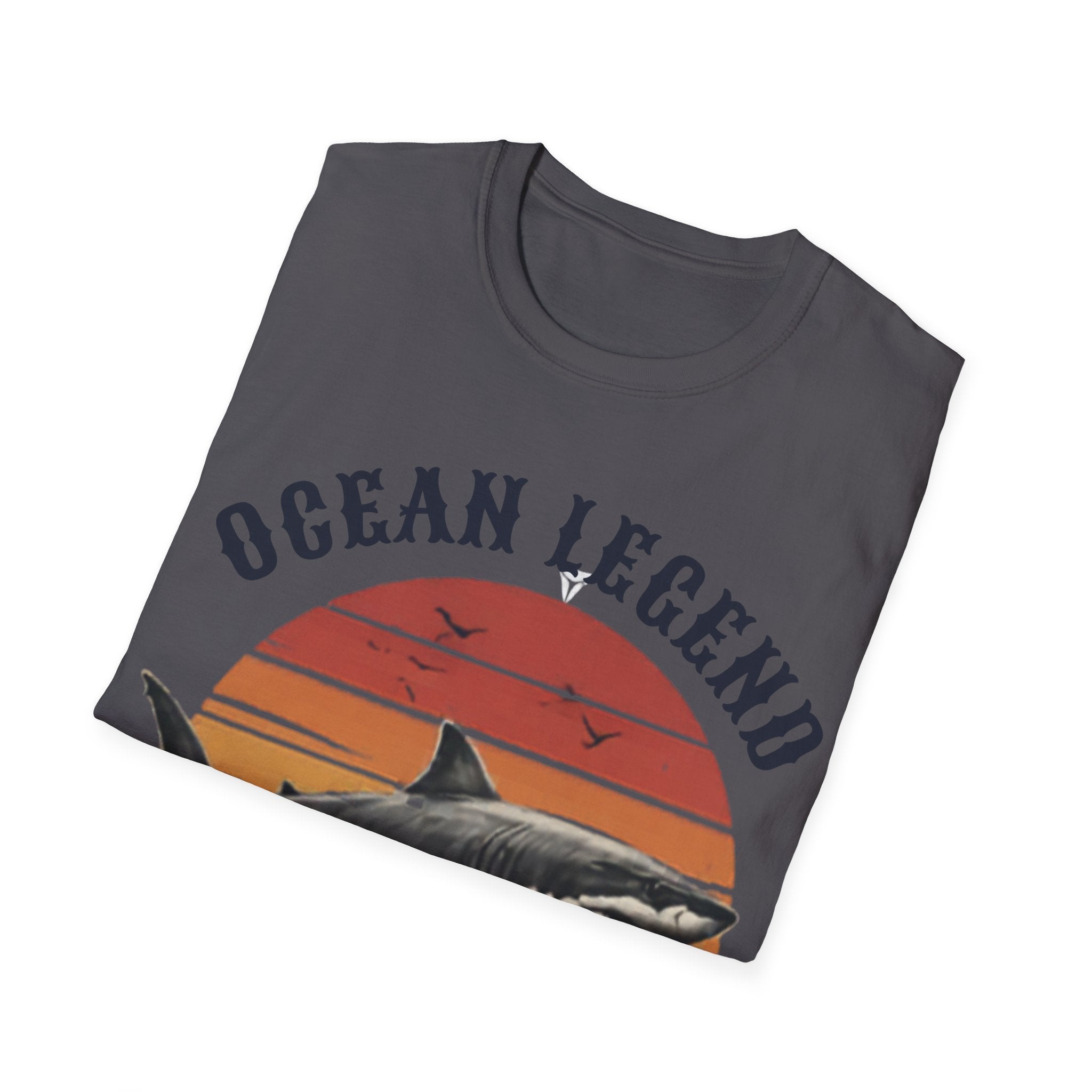 Unisex Softstyle T-Shirt, Great White Shark T-Shirt, Vintage Ocean Predator Tee, Shark Lover Gift, Marine Life Shirt, Apex Predator Graphic Tee, Beach Ocean Shirt