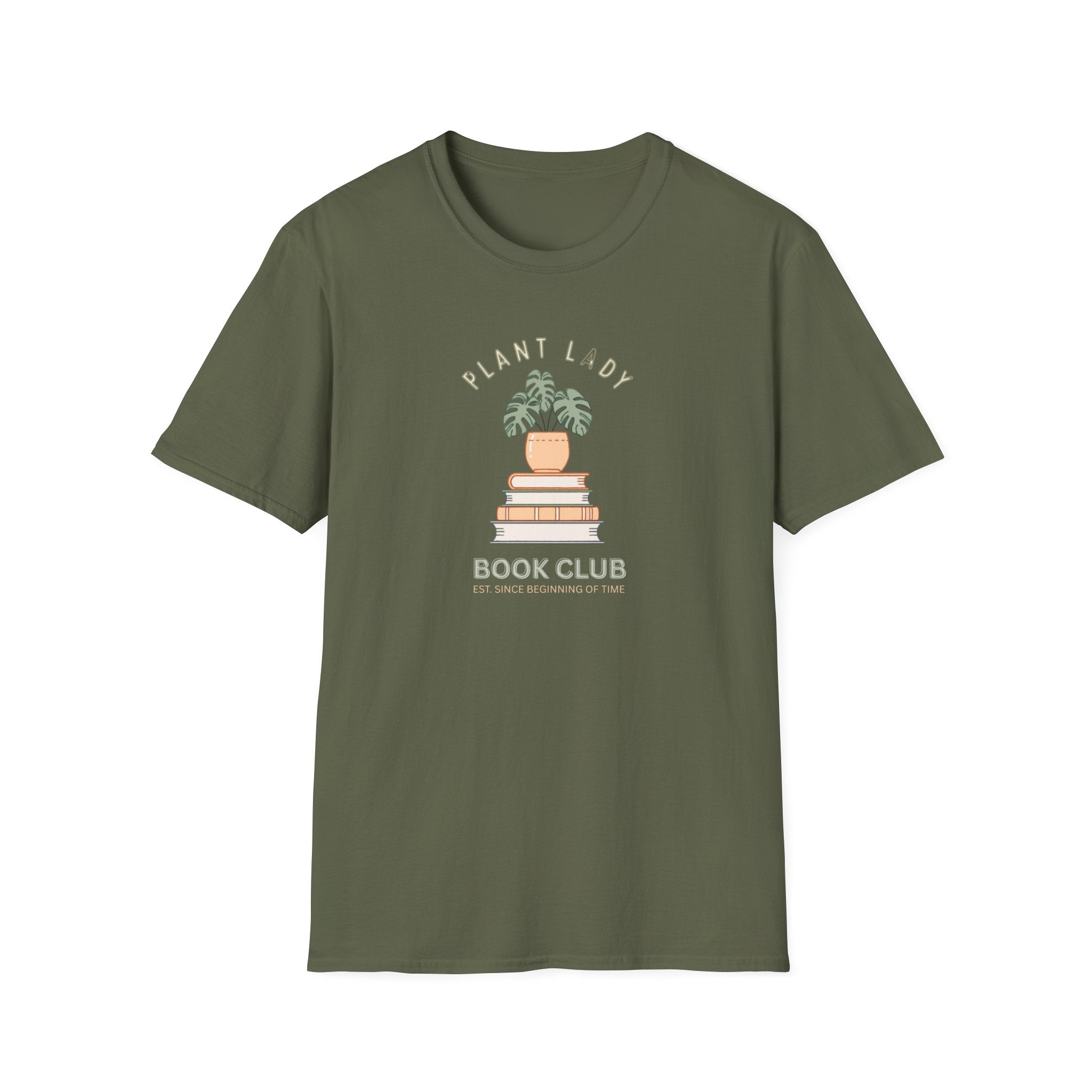 Unisex Softstyle T-Shirt,Plant Lady Book Club Shirt, Plant Mom Reader Tee, Book Lover Plant Shirt, Monstera Bookish Gift, Funny Plant Lady Tee