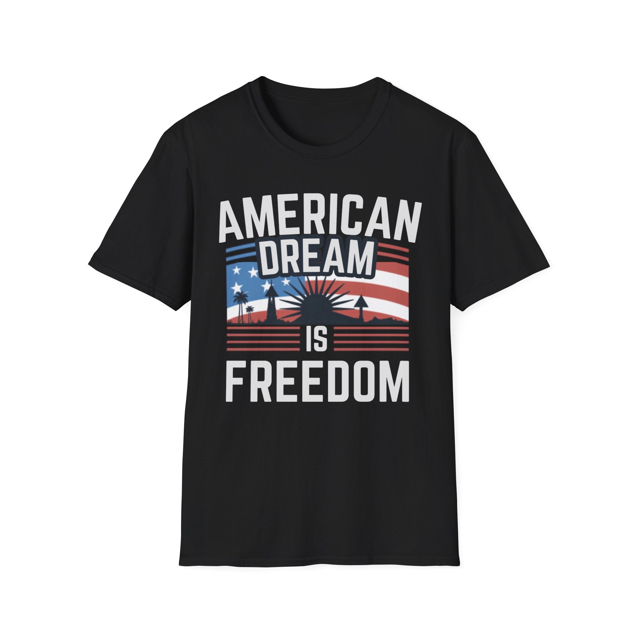Unisex Softstyle T-Shirt, American Dream and Freedom