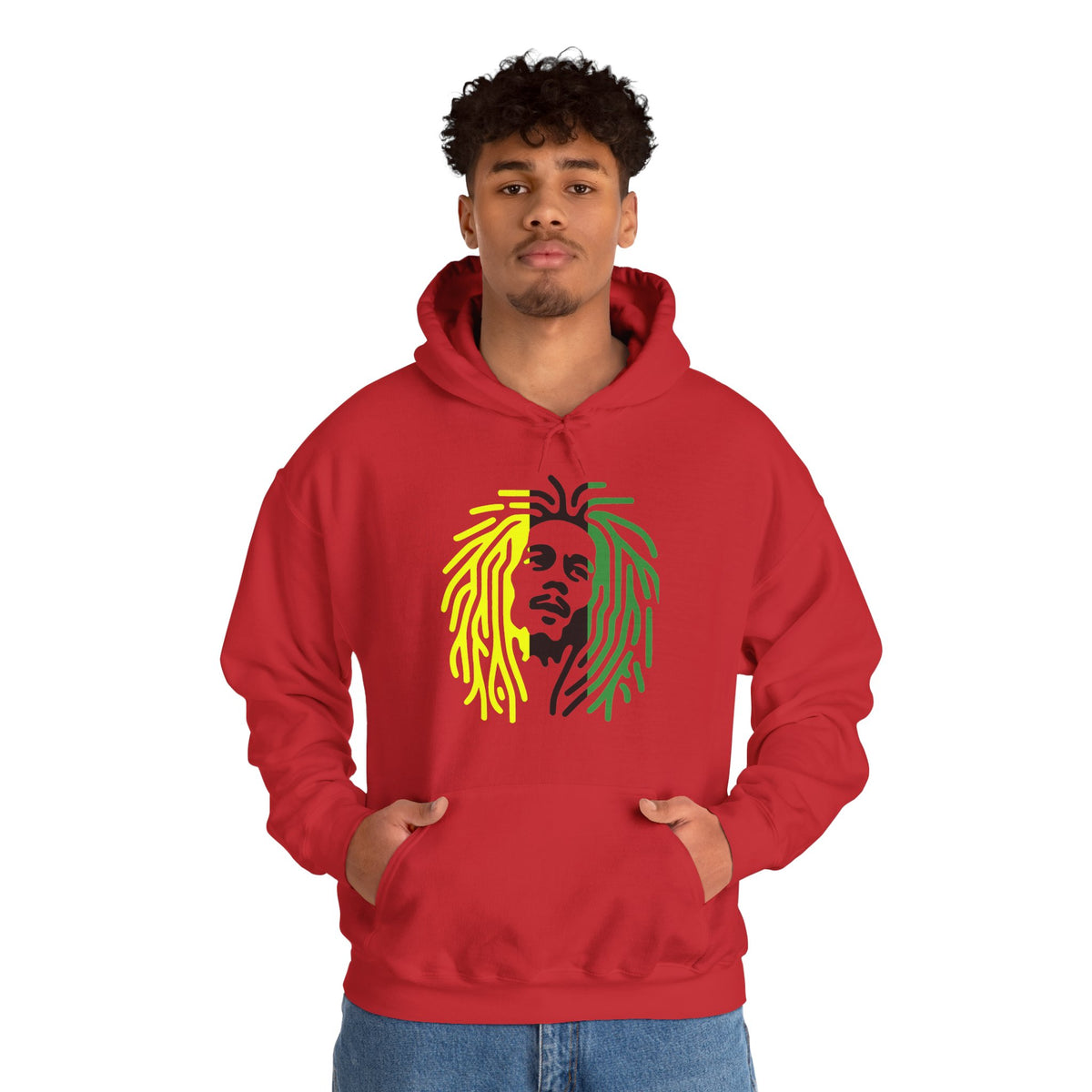 Unisex Heavy Blend™ Hooded Sweatshirt,  Jamaican rasta man