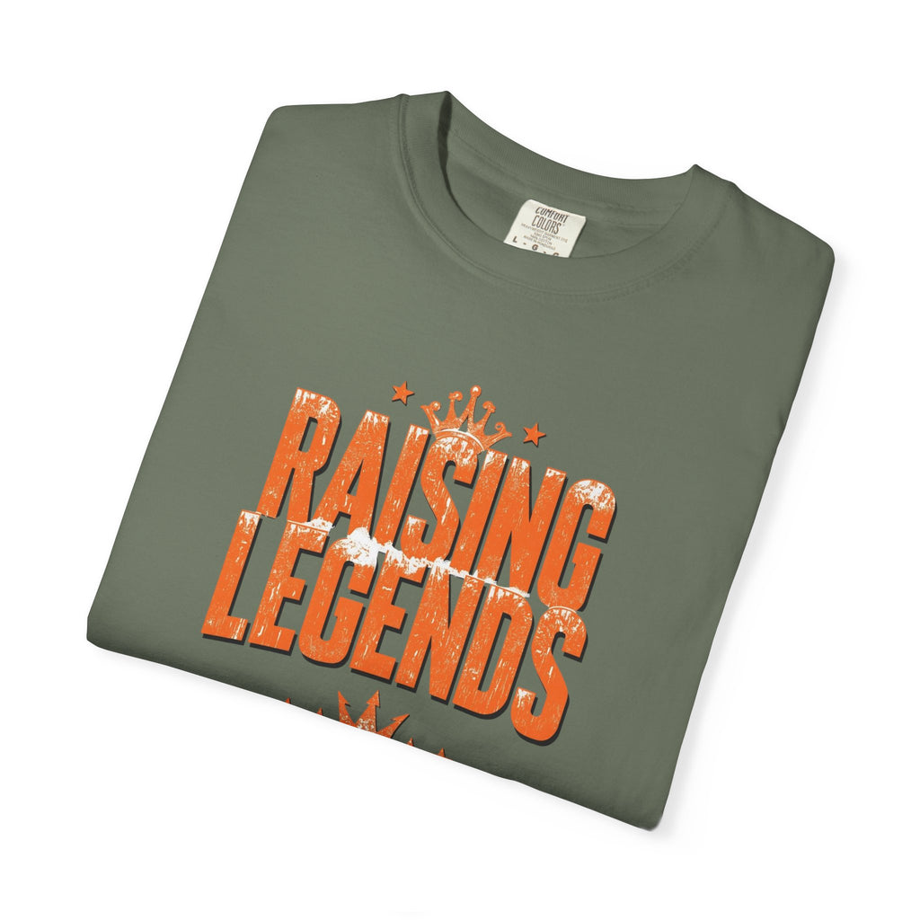 Unisex Garment-Dyed T-shirt, Raising Legends Mom Shirt, Boy Mom Shirt, Strong Mom Gift