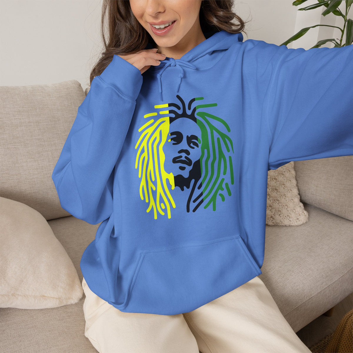 Unisex Heavy Blend™ Hooded Sweatshirt,  Jamaican rasta man