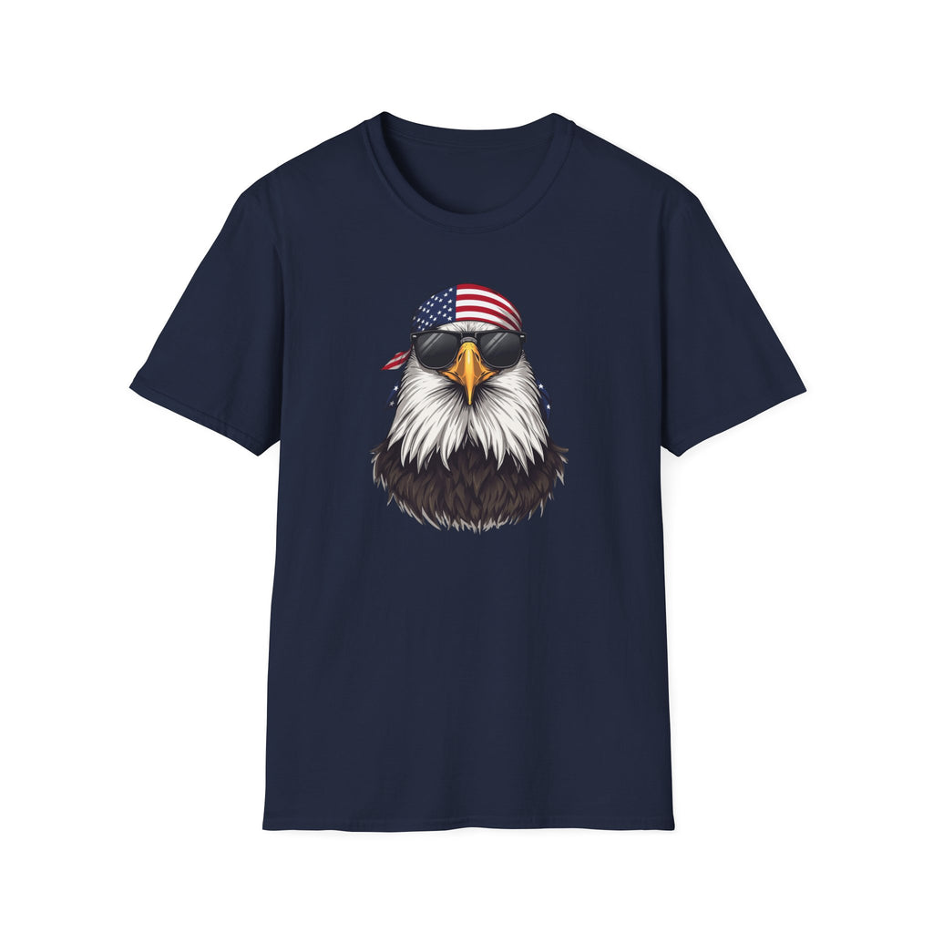 Unisex Softstyle T-Shirt, patriotic bald eagle