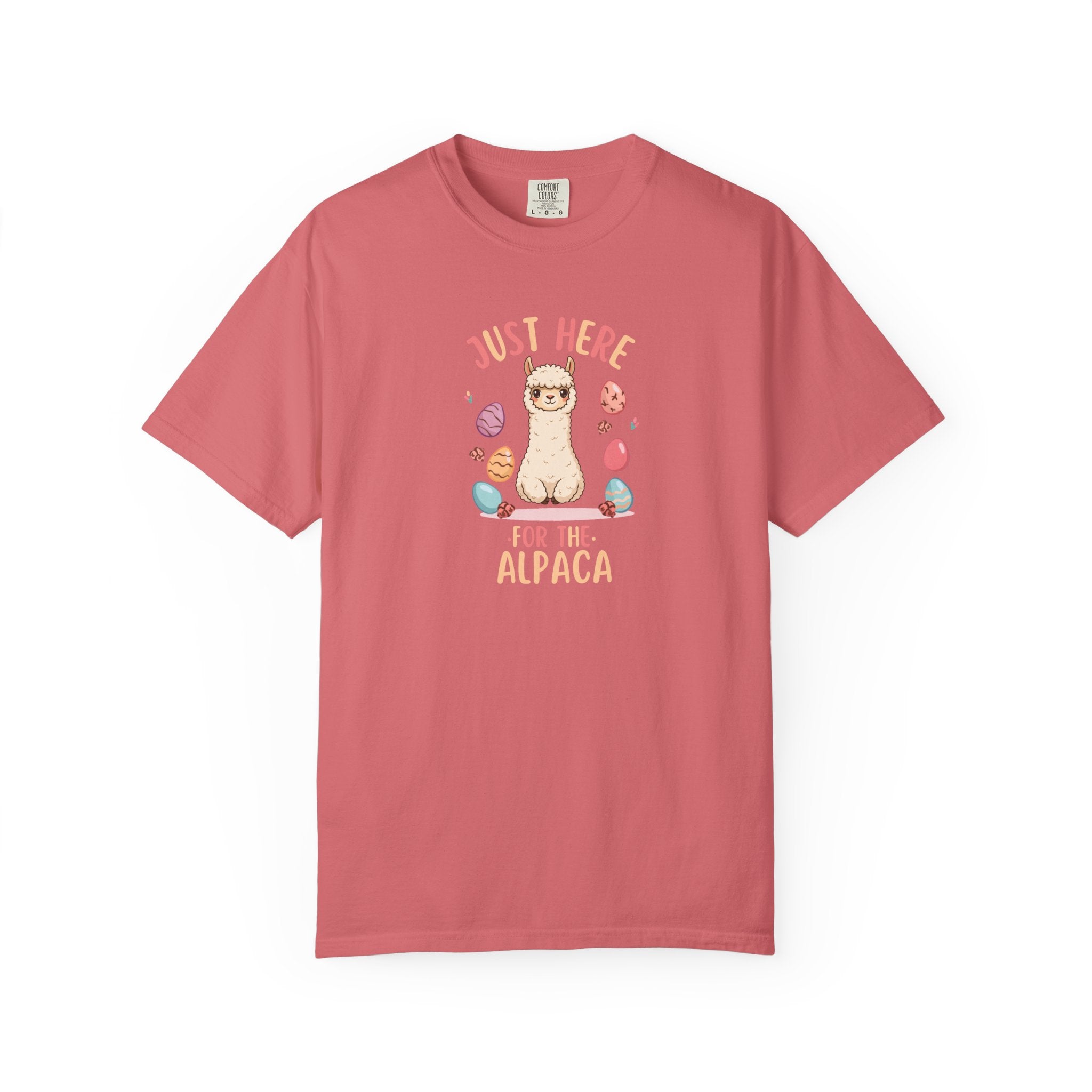 Unisex Garment-Dyed T-shirt, here for the alpaca