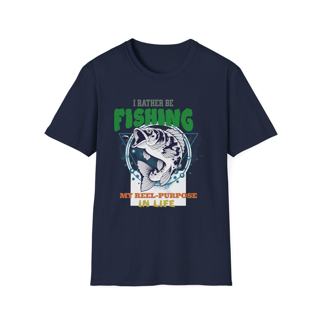 Unisex Softstyle T-Shirt, I Rather be  Fishing Shirt