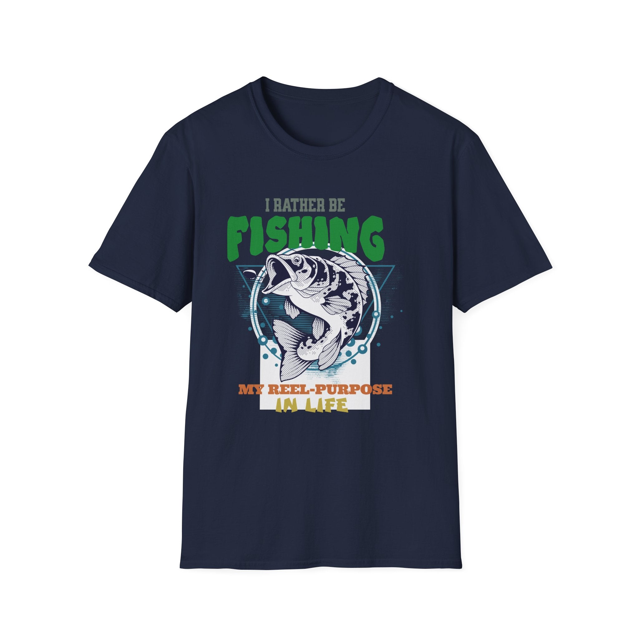 Unisex Softstyle T-Shirt, I Rather be  Fishing Shirt