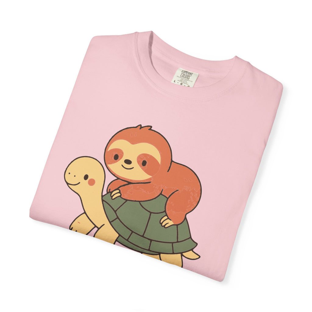 Unisex Garment-Dyed T-shirt, sloth and turtle