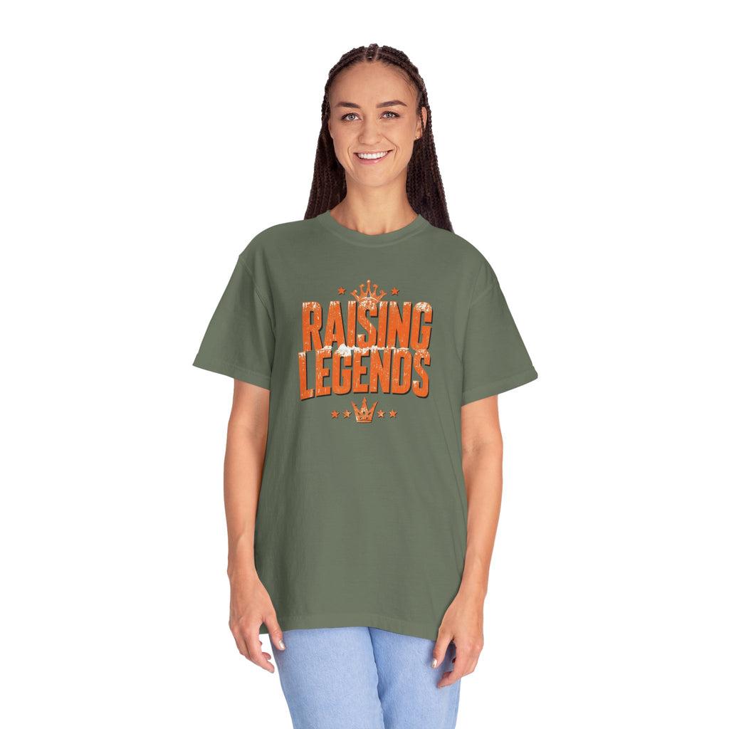 Unisex Garment-Dyed T-shirt, Raising Legends Mom Shirt, Boy Mom Shirt, Strong Mom Gift