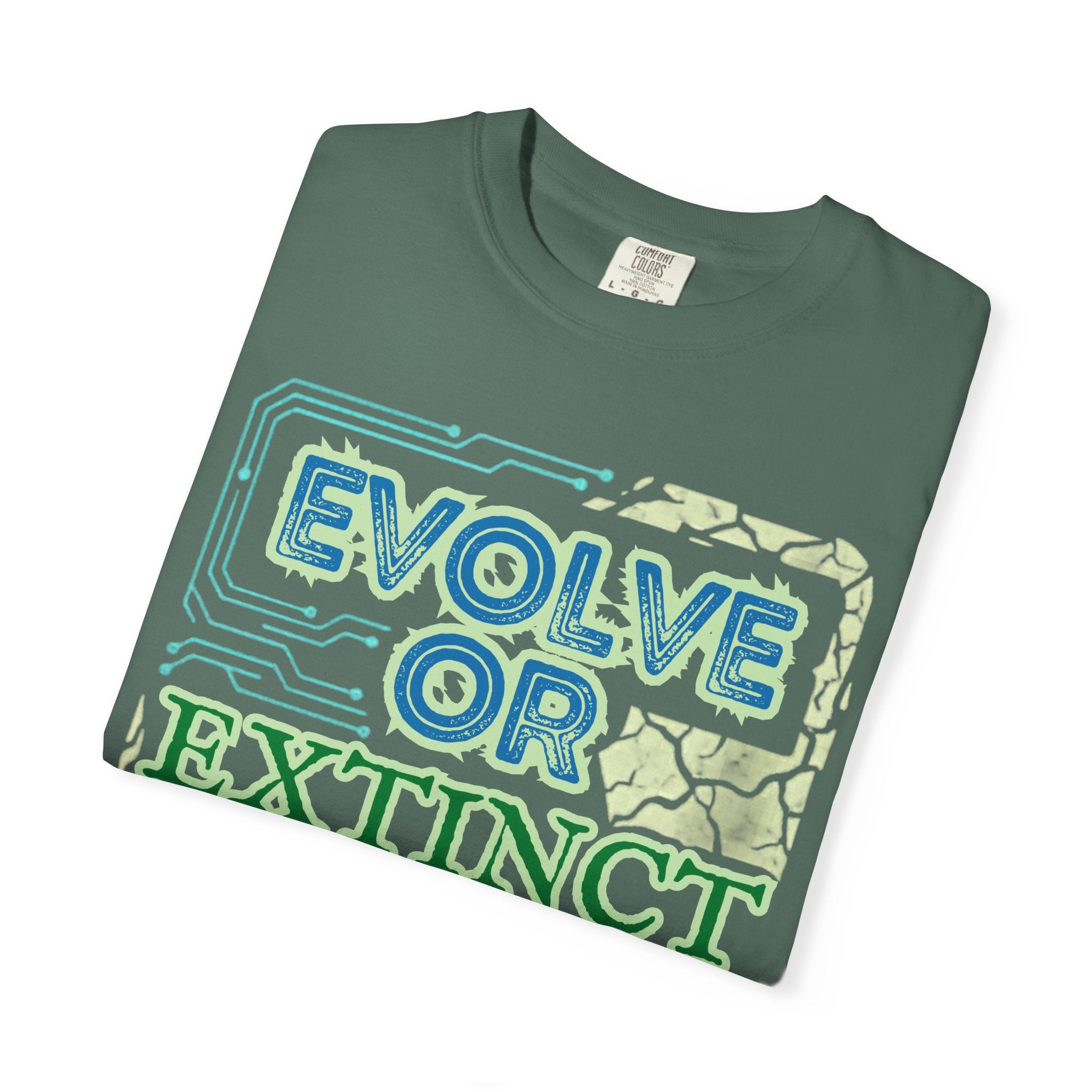 Unisex Garment-Dyed T-shirt, evolve or extinct