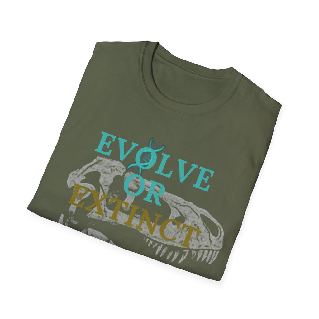 Unisex Softstyle T-Shirt, evolve or extinct shirt