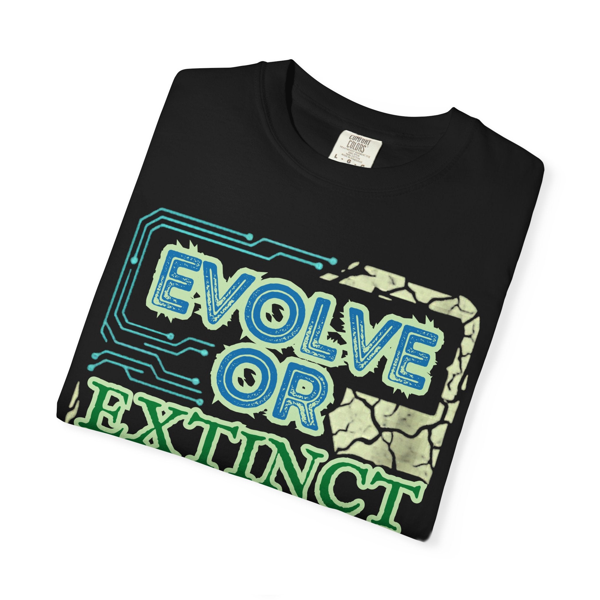 Unisex Garment-Dyed T-shirt, evolve or extinct