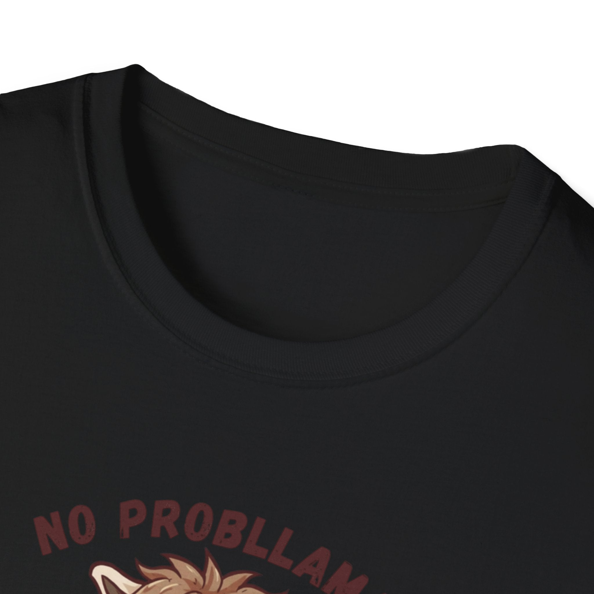 Unisex Softstyle T-Shirt, No Probllama Without Coffee Shirt, Funny Alpaca Coffee Tee, Sarcastic Morning Shirt, Coffee Addict Gift, Cute Animal Pun T-Shirt