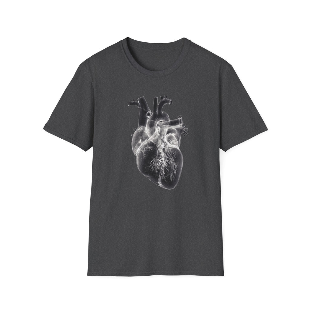 Unisex Softstyle T-Shirt, X-Ray  Realistic Heart