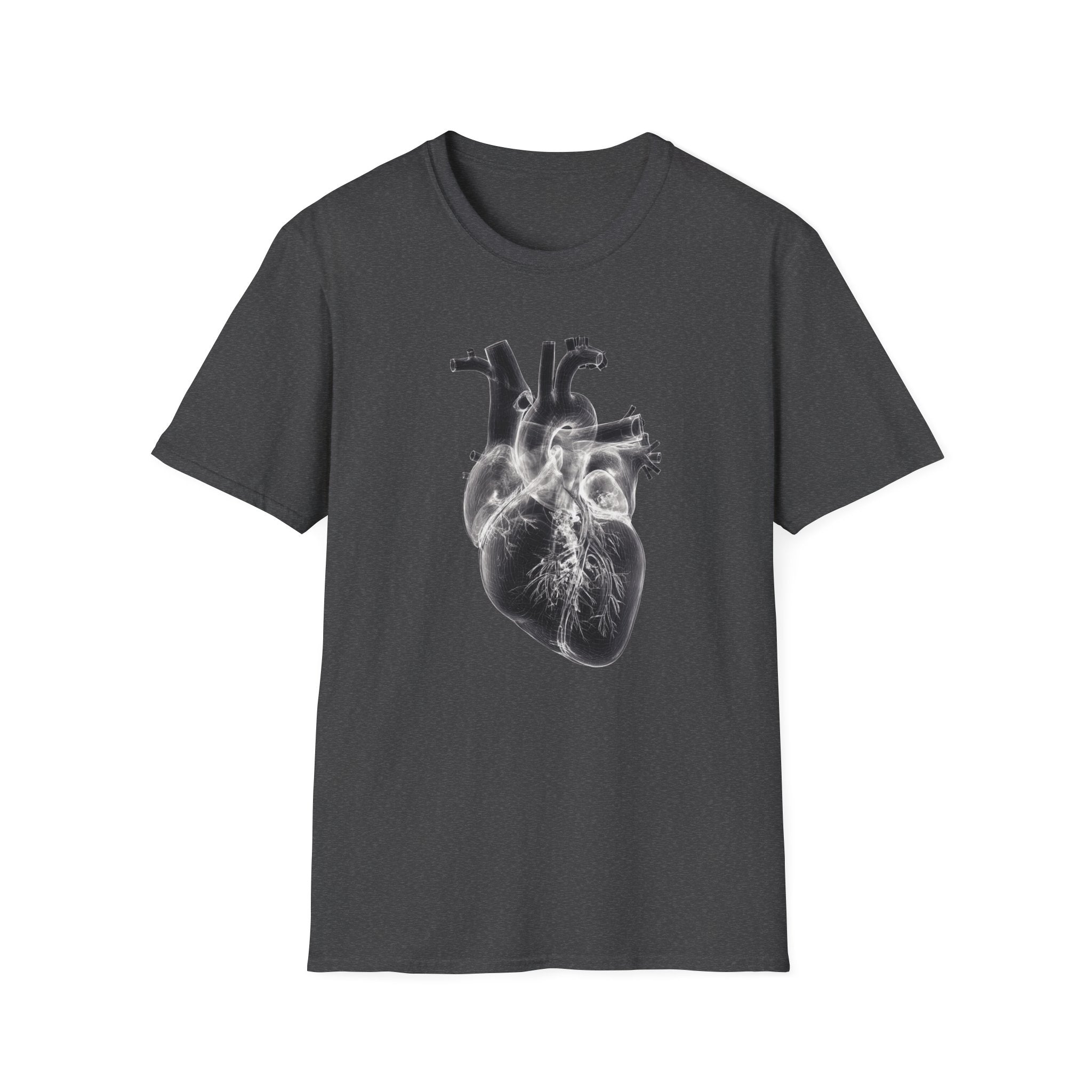 Unisex Softstyle T-Shirt, X-Ray  Realistic Heart