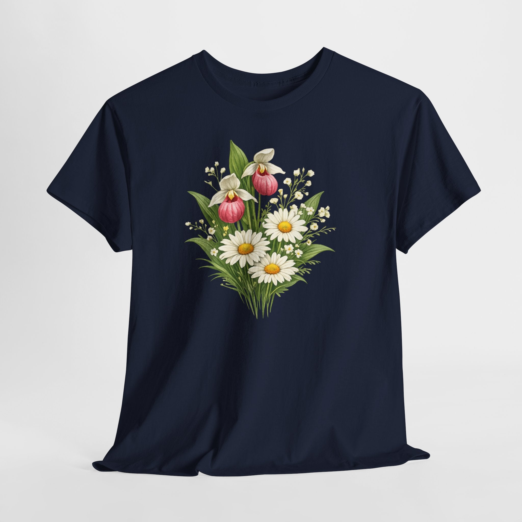 Unisex Heavy Cotton Tee, spring floral