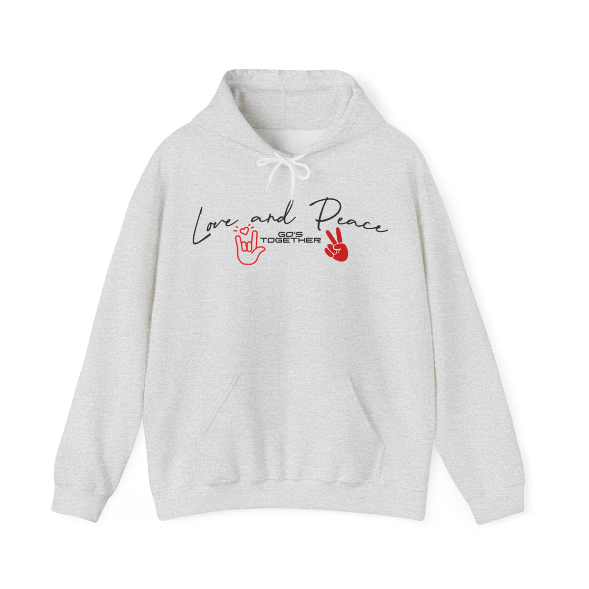 Unisex Heavy Blend™ Hooded Sweatshirt, love and peace shirt