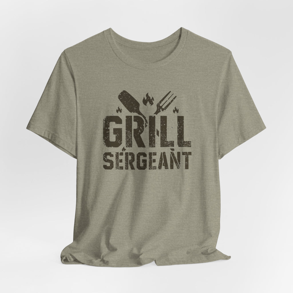 Unisex Jersey Short Sleeve Tee, Grill Sergeant Shirt, Funny Dad BBQ Shirt, Father’s Day Gift for Dad, BBQ Dad Shirt, Grilling Shirt Men, Funny Dad Shirt Gift