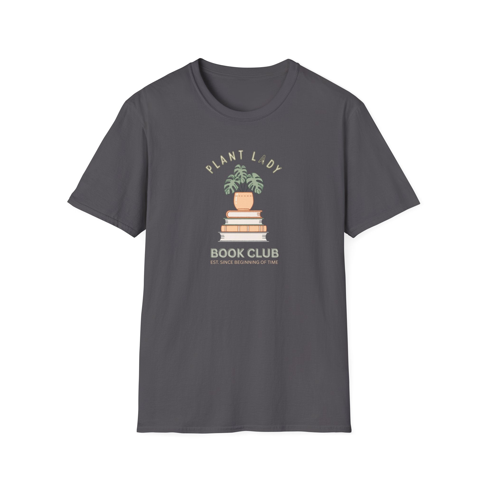 Unisex Softstyle T-Shirt,Plant Lady Book Club Shirt, Plant Mom Reader Tee, Book Lover Plant Shirt, Monstera Bookish Gift, Funny Plant Lady Tee