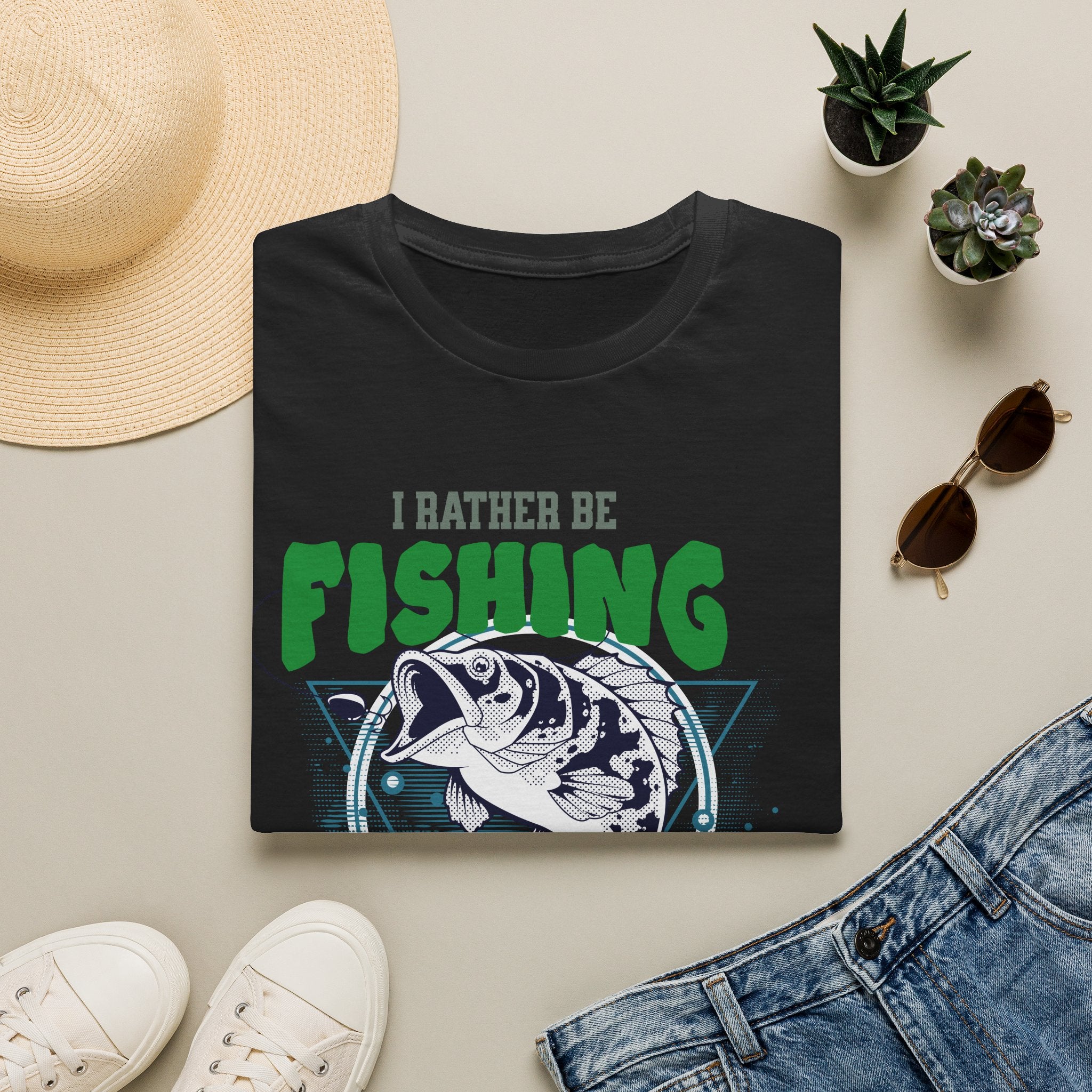 Unisex Softstyle T-Shirt, I Rather be  Fishing Shirt